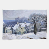 Alfred Sisley - Place Chenil in Marly, Schneeeffek Geschirrtuch (Horizontal)