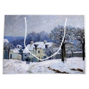 Alfred Sisley - Place Chenil in Marly, Schneeeffek Große Geschenktüte