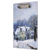 Alfred Sisley - Place Chenil in Marly, Schneeeffek Klemmbrett (Links)