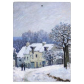 Alfred Sisley - Place Chenil in Marly, Schneeeffek Klemmbrett (Rückseite)