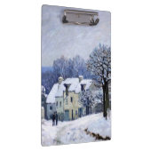 Alfred Sisley - Place Chenil in Marly, Schneeeffek Klemmbrett (Rechts)