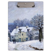 Alfred Sisley - Place Chenil in Marly, Schneeeffek Klemmbrett (Vorderseite)