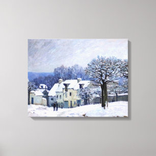 Alfred Sisley - Place Chenil in Marly, Schneeeffek Leinwanddruck