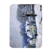 Alfred Sisley - Place Chenil in Marly, Schneeeffek Magnet (Vertikal)