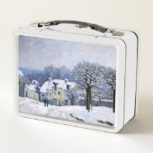 Alfred Sisley - Place Chenil in Marly, Schneeeffek Metall Brotdose (Rückseite)