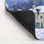 Alfred Sisley - Place Chenil in Marly, Schneeeffek Mousepad (Ecke)