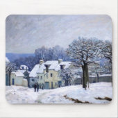Alfred Sisley - Place Chenil in Marly, Schneeeffek Mousepad (Vorne)