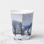 Alfred Sisley - Place Chenil in Marly, Schneeeffek Pappbecher (Rechts)