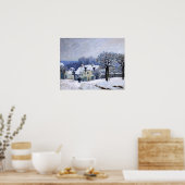 Alfred Sisley - Place Chenil in Marly, Schneeeffek Poster (Küche)
