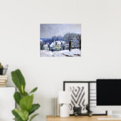 Alfred Sisley - Place Chenil in Marly, Schneeeffek Poster (Heimbüro)