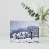 Alfred Sisley - Place Chenil in Marly, Schneeeffek Postkarte (Stehend Vorderseite)