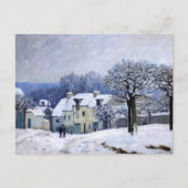 Alfred Sisley - Place Chenil in Marly, Schneeeffek Postkarte (Vorderseite)