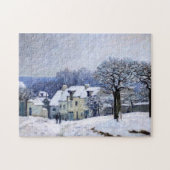Alfred Sisley - Place Chenil in Marly, Schneeeffek Puzzle (Horizontal)