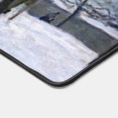 Alfred Sisley - Place Chenil in Marly, Schneeeffek Schreibtischunterlage (Ecke)