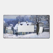 Alfred Sisley - Place Chenil in Marly, Schneeeffek Schreibtischunterlage (Tastatur & Maus)