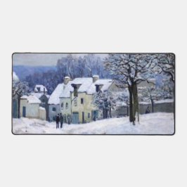 Alfred Sisley - Place Chenil in Marly, Schneeeffek Schreibtischunterlage