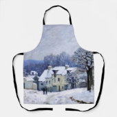 Alfred Sisley - Place Chenil in Marly, Schneeeffek Schürze (Vorderseite)