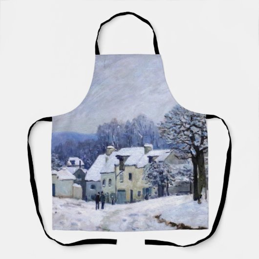 Alfred Sisley - Place Chenil in Marly, Schneeeffek Schürze (Vorderseite)