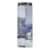 Alfred Sisley - Place Chenil in Marly, Schneeeffek Thermosbecher (Rückseite)