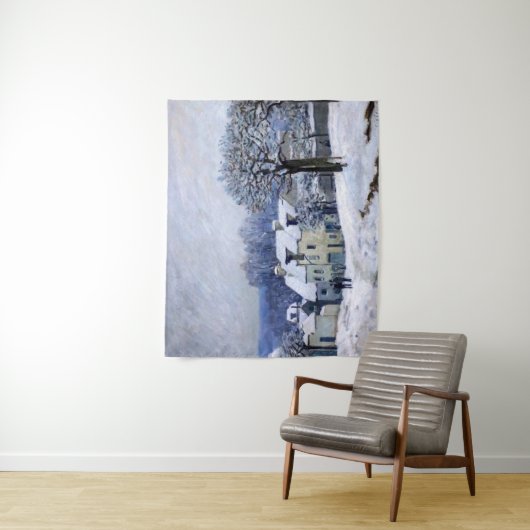 Alfred Sisley - Place Chenil in Marly, Schneeeffek Wandteppich (Beispiel)