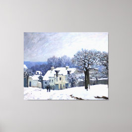 Alfred Sisley Place du Chenil in Marly, Schnee Leinwanddruck