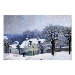 Alfred Sisley Place du Chenil in Marly, Schnee Poster