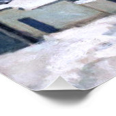 Alfred Sisley Place du Chenil in Marly, Schnee Poster (Ecke)