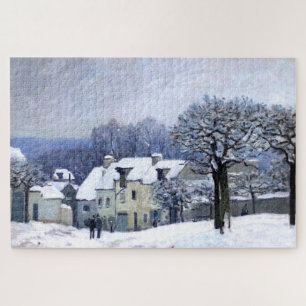 Alfred Sisley Place du Chenil in Marly, Schnee Puzzle