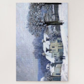 Alfred Sisley Place du Chenil in Marly, Schnee Puzzle (Vertikal)