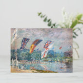 Alfred Sisley - Regatta bei Molesey Dankeskarte (Stehend Vorderseite)