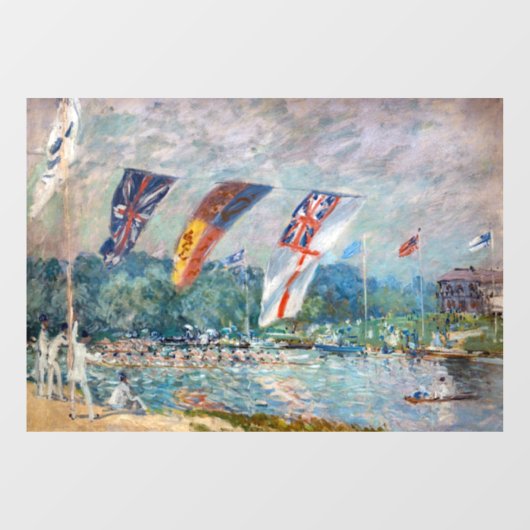 Alfred Sisley - Regatta bei Molesey Fensteraufkleber (Blatt)
