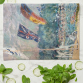 Alfred Sisley - Regatta bei Molesey Geschirrtuch (Gefaltet)