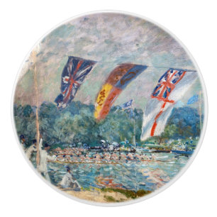 Alfred Sisley - Regatta bei Molesey Keramikknauf