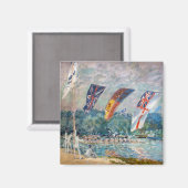 Alfred Sisley - Regatta bei Molesey Magnet (Vorderseite/Rückseite)