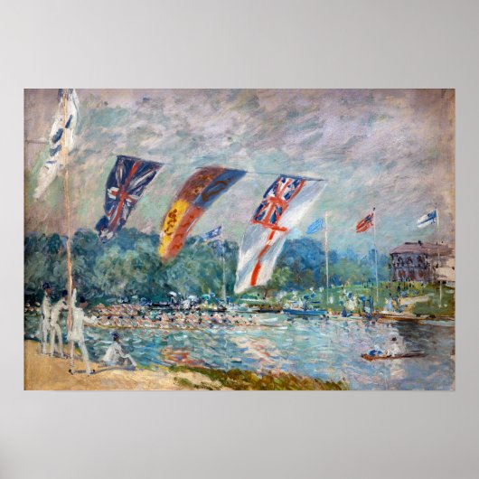 Alfred Sisley - Regatta bei Molesey Poster (Vorne)