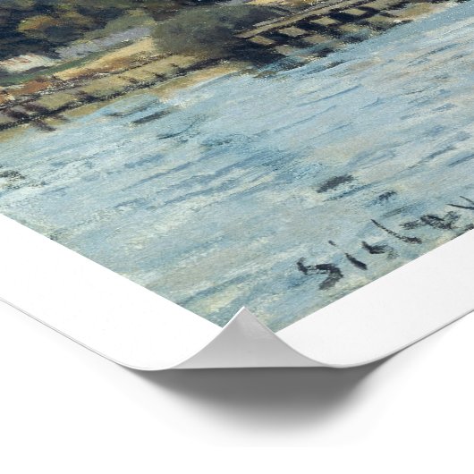 Alfred Sisley | Seine in Bougival Poster (Ecke)