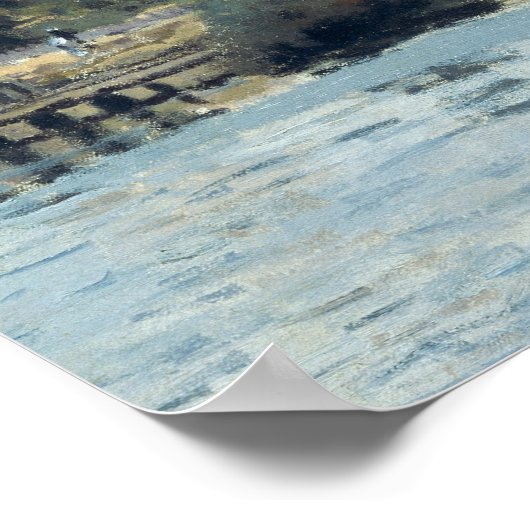 Alfred Sisley | Seine in Bougival Poster (Ecke)