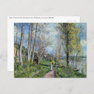 Alfred Sisley - Seine-Ufer bei By Postkarte