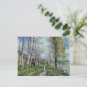 Alfred Sisley - Seine-Ufer bei By Postkarte (Stehend Vorderseite)