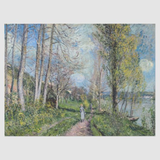 Alfred Sisley - Seine-Ufer bei By Seidenpapier (Vorderseite)