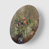 Alfred Sisley | Still Life of Wild Flowers Runde Wanduhr (Winkel)