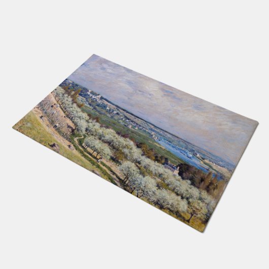 Alfred Sisley - Terrasse auf Saint-Germain, Frühja Fußmatte (Schrägansicht)