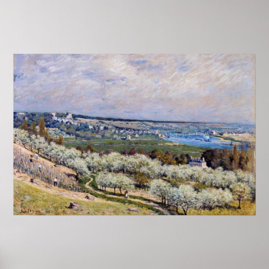 Alfred Sisley - Terrasse auf Saint-Germain, Frühja Poster (Vorne)