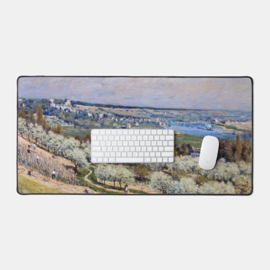 Alfred Sisley - Terrasse auf Saint-Germain, Frühja Schreibtischunterlage (Tastatur & Maus)