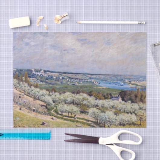 Alfred Sisley - Terrasse auf Saint-Germain, Frühja Seidenpapier (Handwerk)