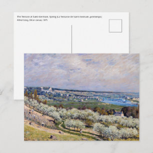 Alfred Sisley - Terrasse in Saint-Germain, Frühlin Postkarte