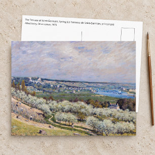 Alfred Sisley - Terrasse in Saint-Germain, Frühlin Postkarte