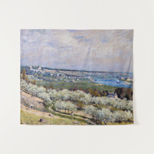 Alfred Sisley - Terrasse in Saint-Germain, Frühlin Wandteppich