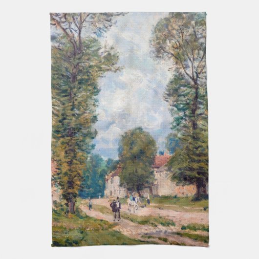 Alfred Sisley - The Versailles Road Geschirrtuch (Vertikal)