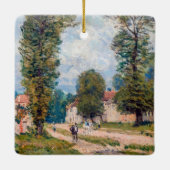 Alfred Sisley - The Versailles Road Keramikornament (Rückseite)